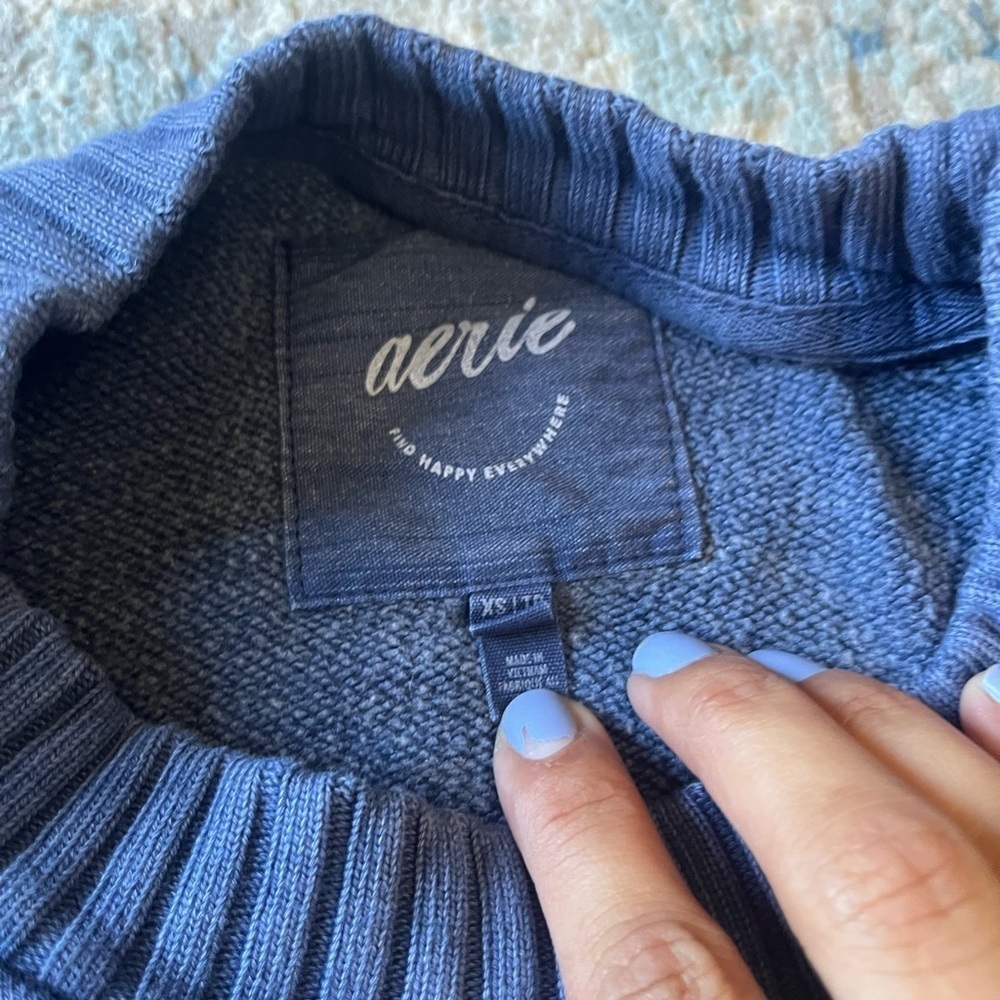 Aerie checked out oversized sweater XS - Picture 3 of 5